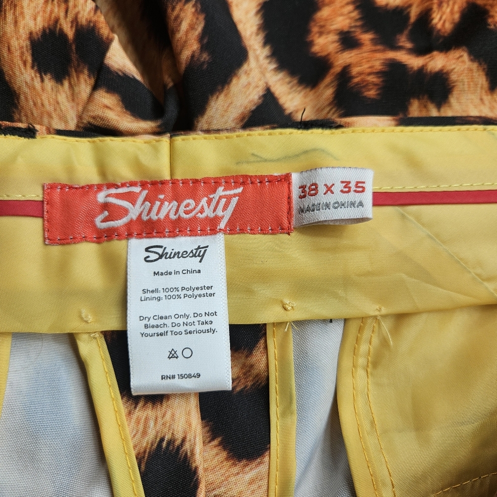 Shinesty The Fastest Finishers Leopard Print Suit Jacket 50 Pants 38x35 - Picture 9 of 9